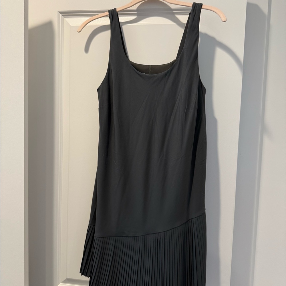SPANX Hunter green Asymmetrical Black Dress